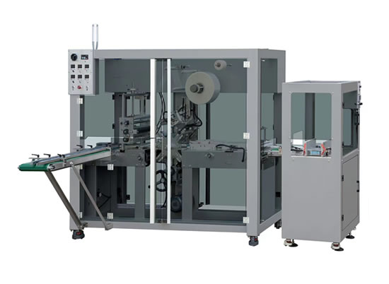 BTB-300+LM-360 transparent film three-dimensional packaging machine (forward feeding, six-sided hot stamping)